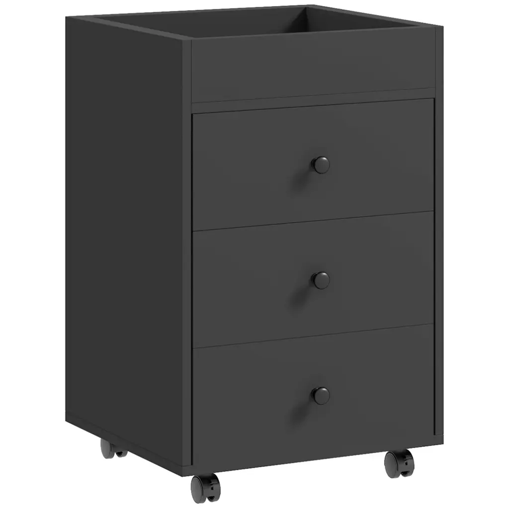 Homcom 3 Drawer Home Office Storage Cabinet Office Drawer on Wheels aosom business