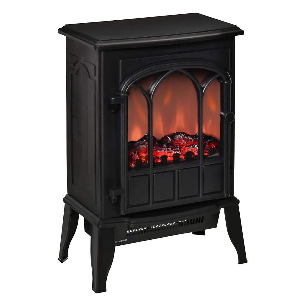 22 Inch Electric Fireplace Stove Realistic Flame Effect aosom business