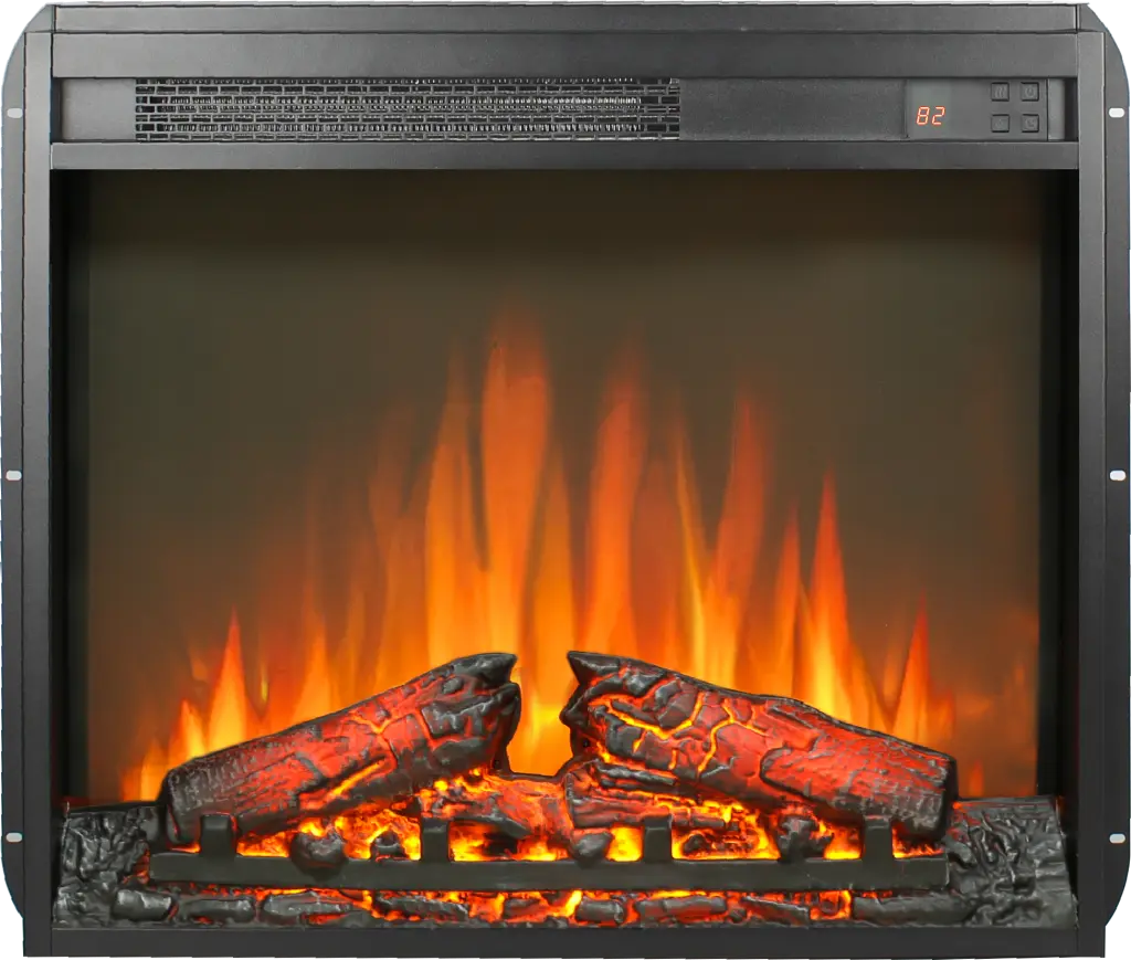 23 Inch Electric Fireplace Insert Ultra Thin Heater Log Set Remote Control cambridge electrical manufacturing