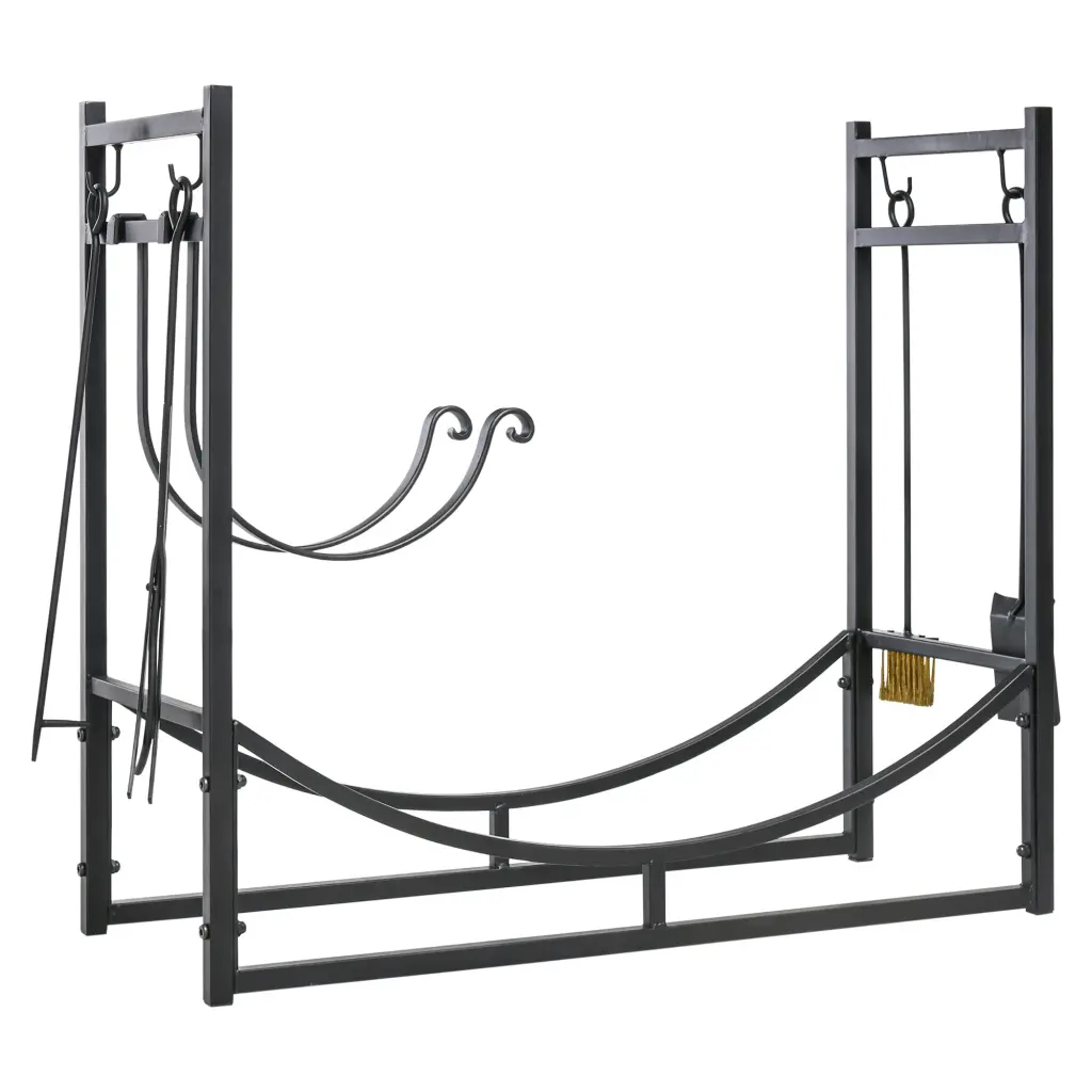 Firewood Rack Fireplace Tools Indoor Outdoor Firewood Holder aosom business