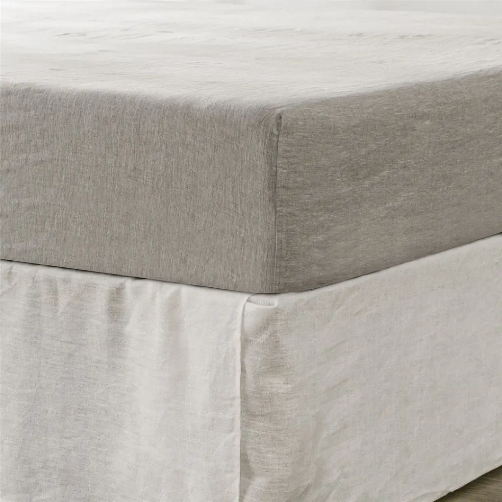 California King Fitted Sheet 1 Pc Linen Sheets Soft Breathable Bedding real linen