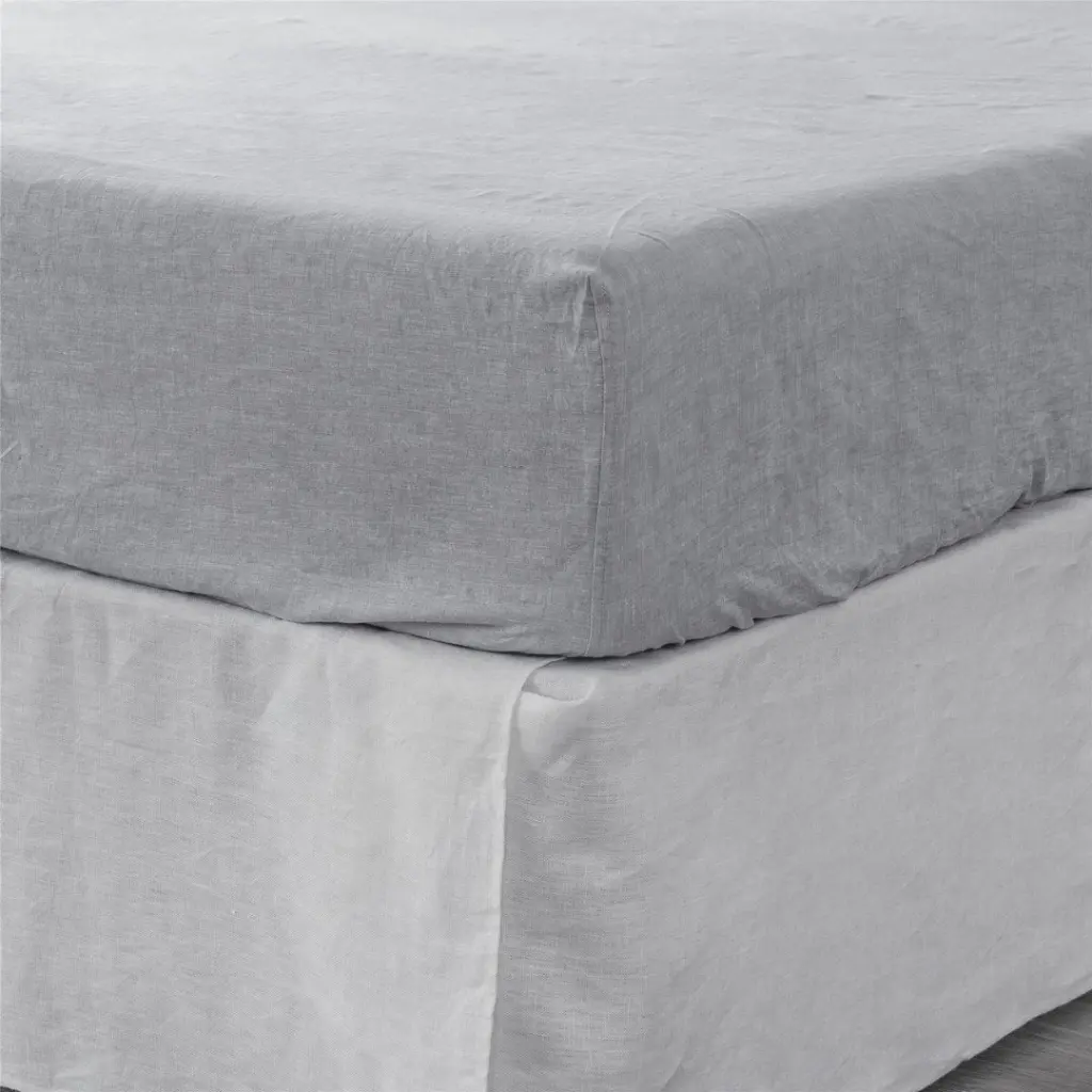 Fitted Queen Sheet 1 Pc, Linen Bed Sheets Queen Size Soft and Breathable real linen