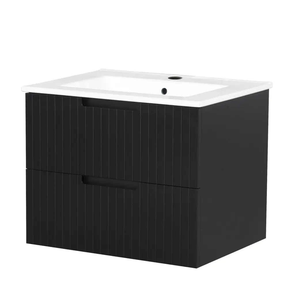 24 Inch Floating Bathroom Vanity Ceramic Sink Modern Bath Storage Space Saving like it