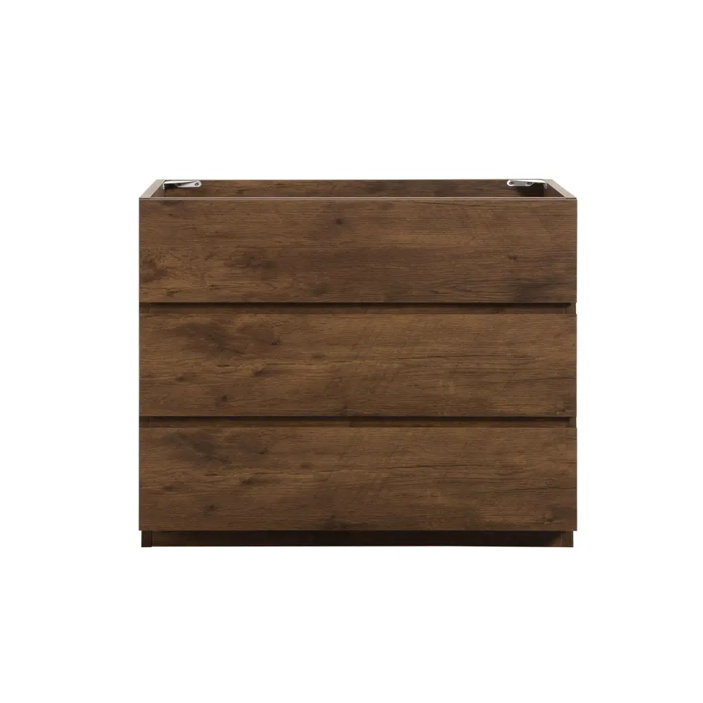 Alice 36F 105 Floor Cabinet Without Basin Walnut Color Three Drawers rnb