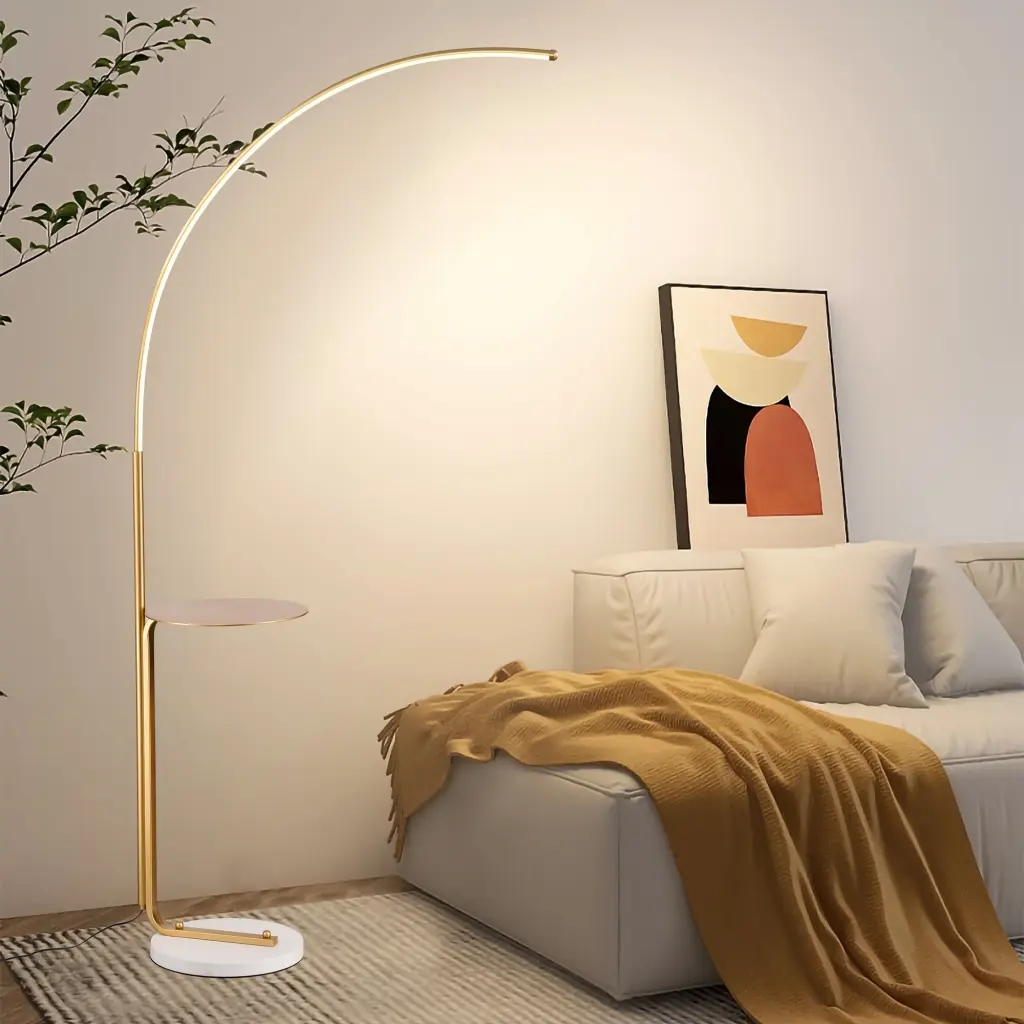 12W LED Floor Lamp Tall Industrial Standing Lamp Reading And Living Room hengermei