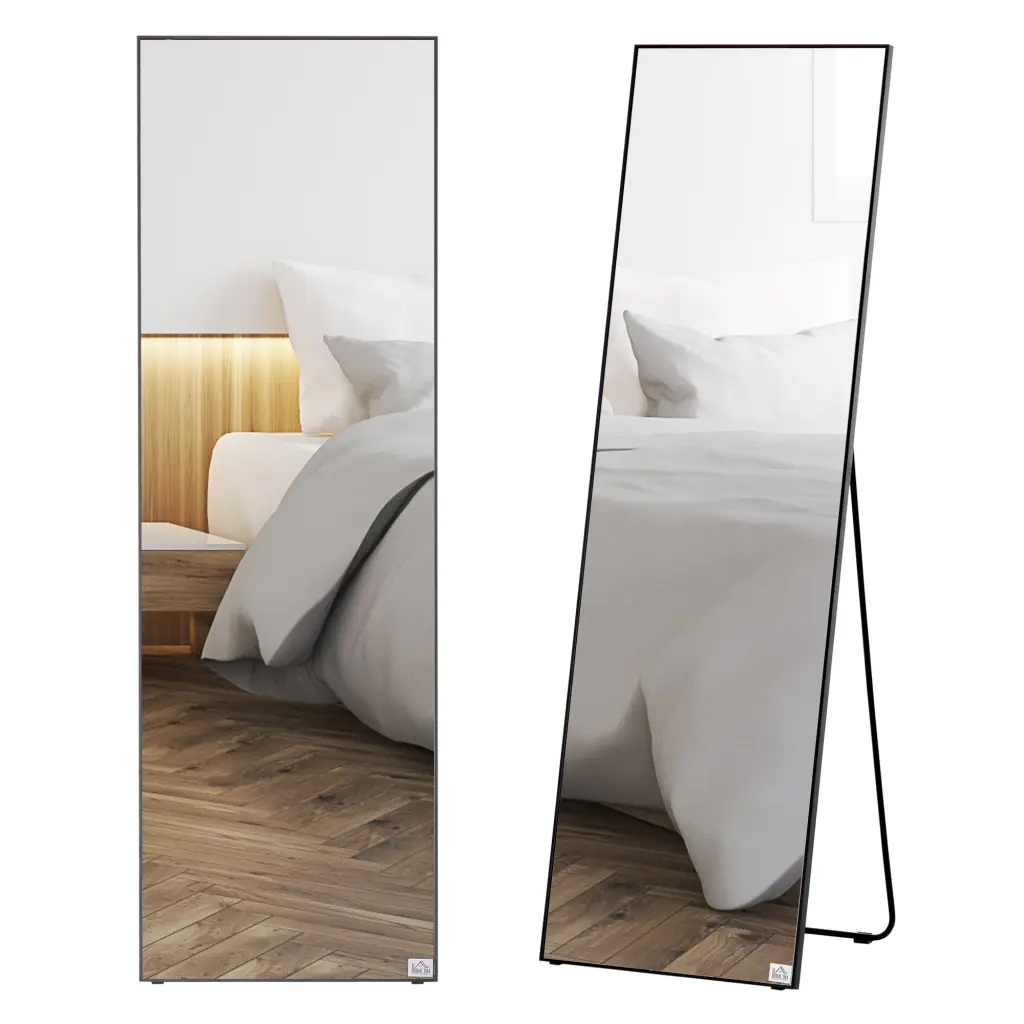 Homcom Full Length Glass Mirror Freestanding or Wall Mounted Dress Mirror Bedroom Living Room aosom business