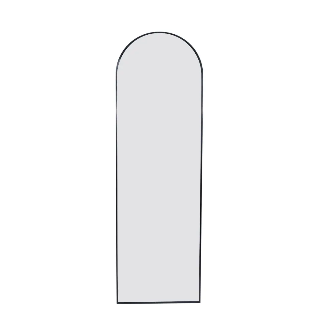 Black 63X20 Inch Metal Arch Stand Full Length Mirror, Timeless MDF Frame huovtr