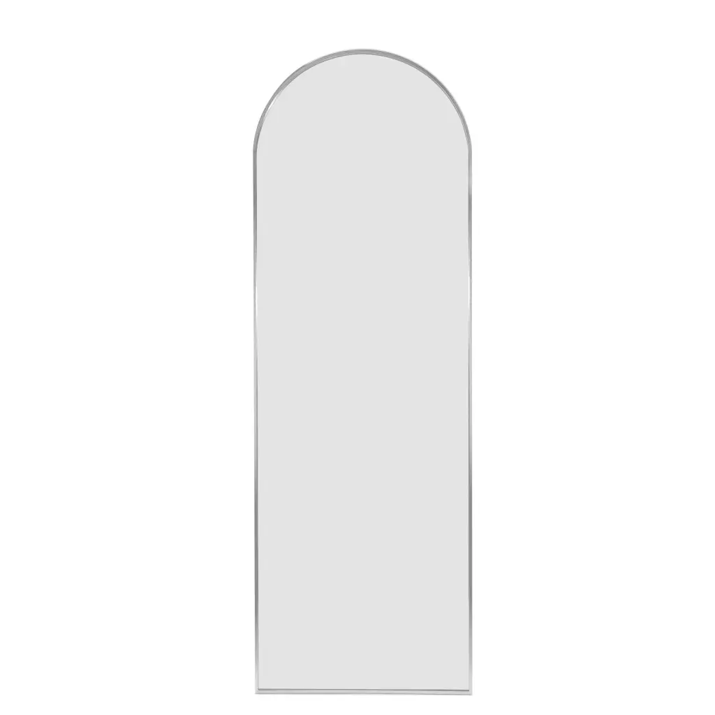 Silver 63X20 Inch Metal Arch Stand Full Length Mirror Timeless Modern Design huovtr
