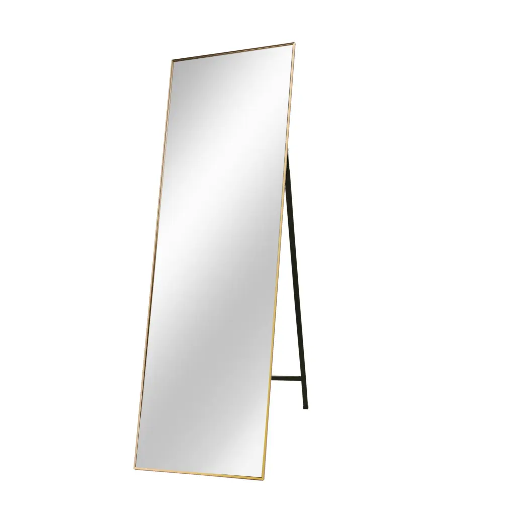 Gold 65 X 22 Inch Metal Stand Full Length Mirror Timeless MDF Glass Bedroom Or Hallway sdkoa