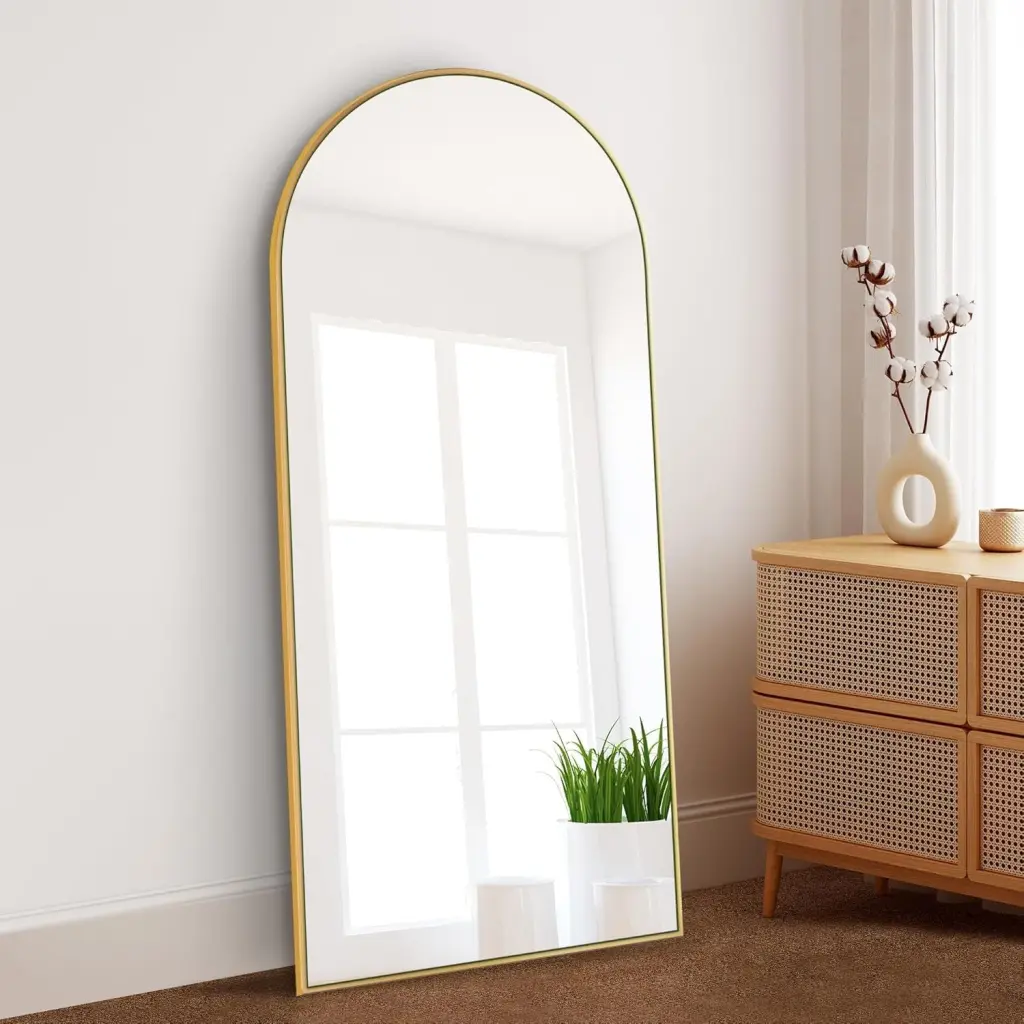 Dolonm 65X22 Inch Arch Full Length Mirror Modern Standing Floor Mirror t2956
