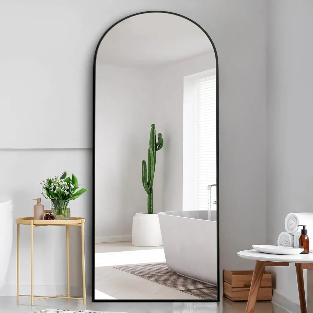 Dolonm 71x24 Inch Arch Full Length Mirror Modern Standing Floor Mirror t2956