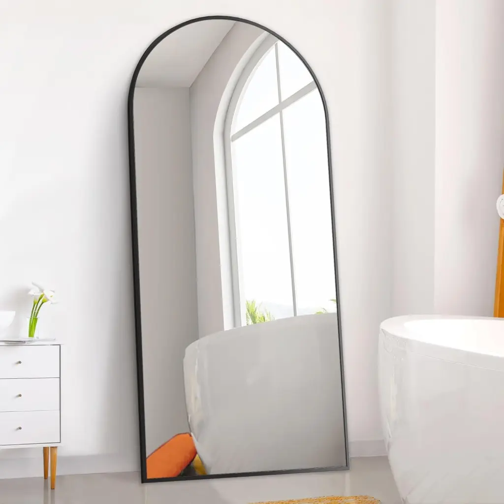 Dolonm 71x28 Inch Arch Full Length Mirror Modern Design Standing Floor Mirror t2956