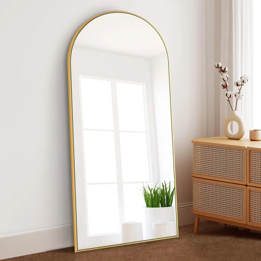 Dolonm 71x28 Inch Arch Full Length Mirror Modern Design Standing Floor Mirror t2956