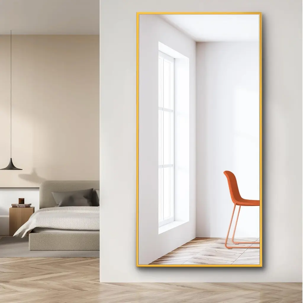 Dolonm 71x32 Inch Full Length Mirror Modern Design Standing Floor Mirror t2956