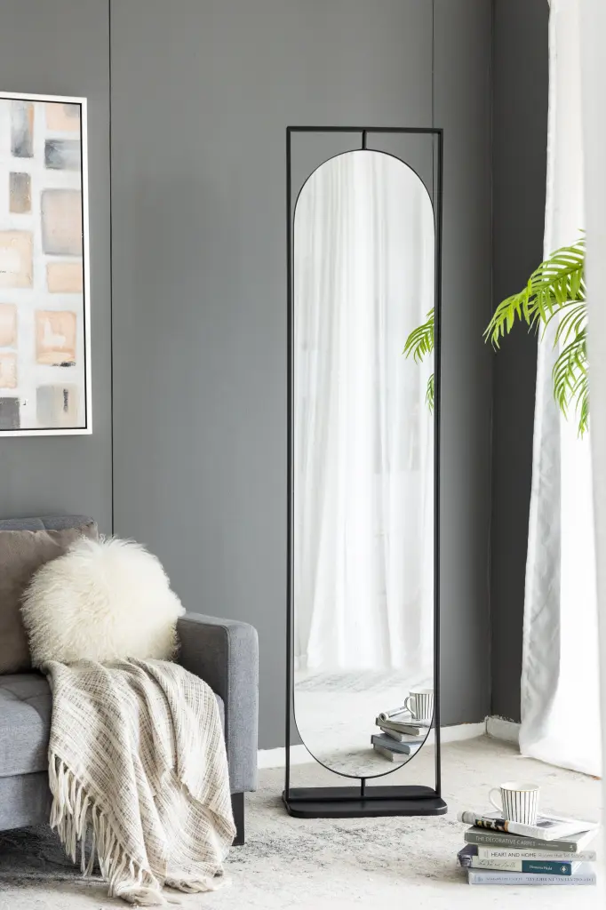 18 X 12 X78 Full Length Standing Mirror, 360 Swivel Floor Mirror Bedroom w2078