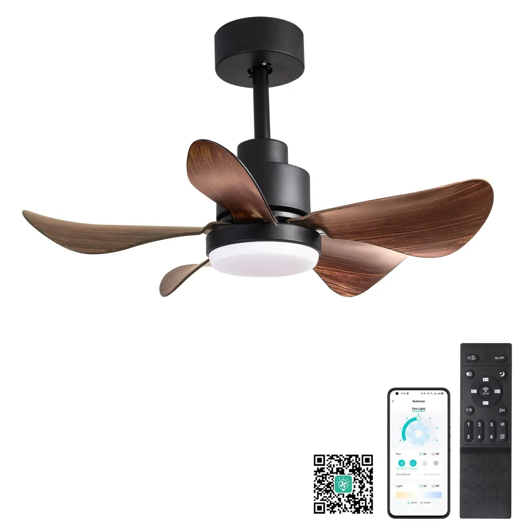 28 Inch Ceiling Fan Lights Remote Regulation Small Flush Mount Fan hc ceiling fan with light