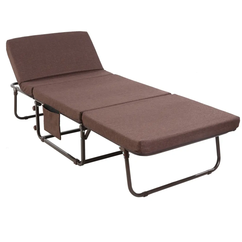 Homcom Rollaway Folding Bed 3.25 Inch Mattress Portable Guest Bed aosom business