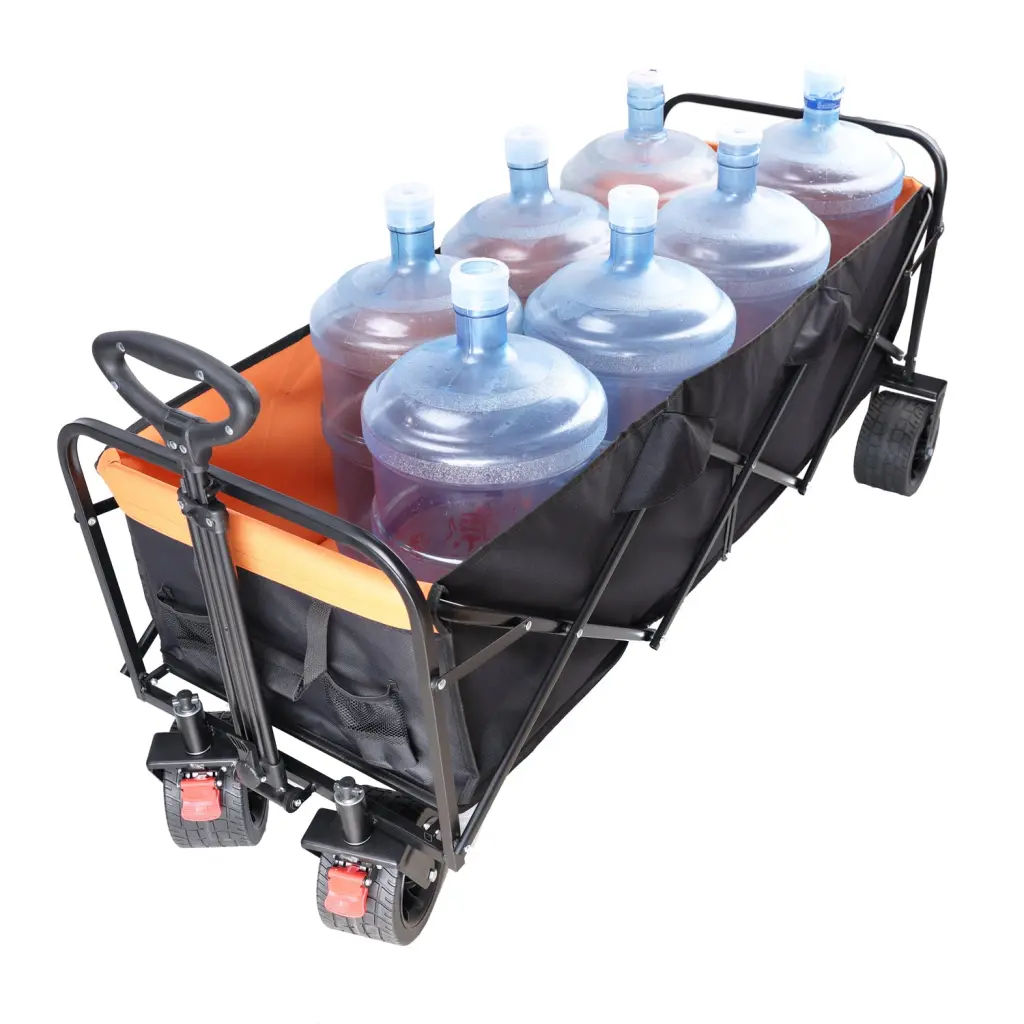 Big Large Capacity Folding Cart Extra Long Extender Heavy Duty Transport qdxfl
