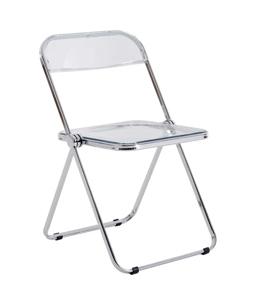 Clear Transparent Folding Chair Office Coffee Meeting Room Chair Lightweight d-n furniture