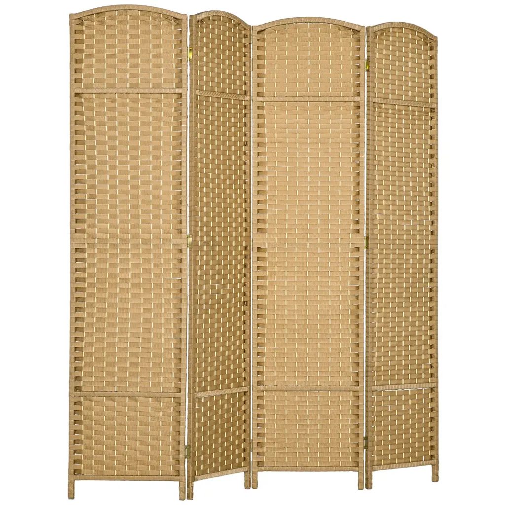 Homcom Room Divider 4 Panel Folding Privacy Screen 5.6 Feet Tall Freestanding aosom business