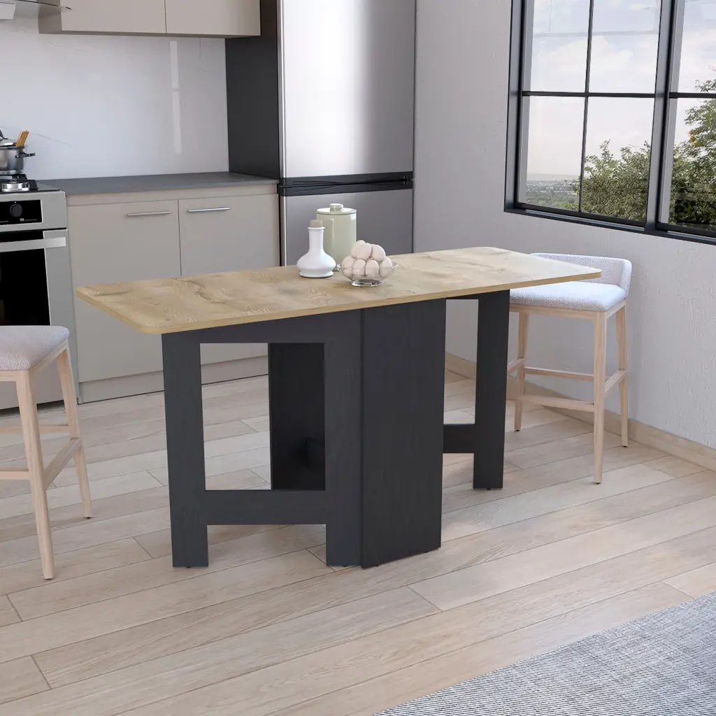 Folding Table Expandable Design - 3 Forms - Black Macadamia depot e-shop