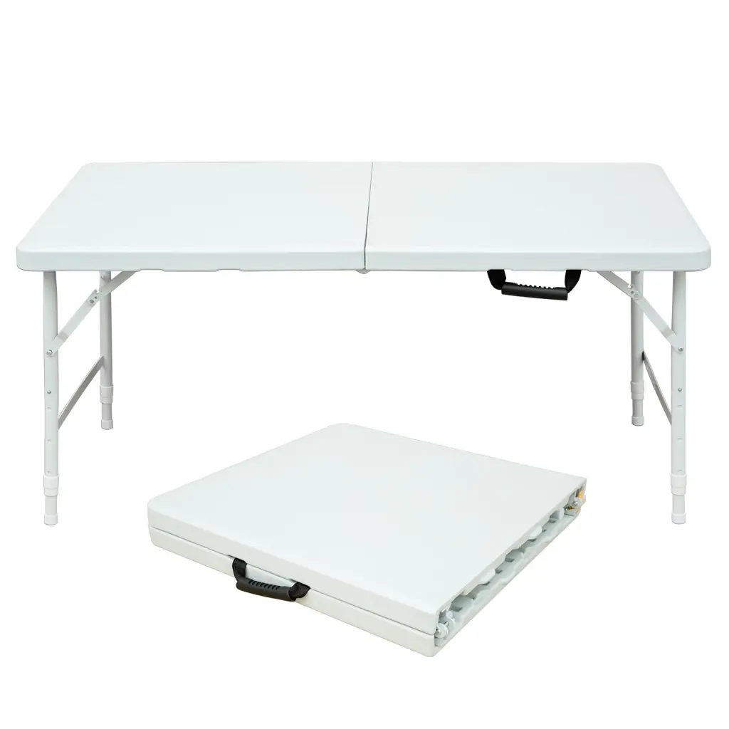 4Ft Travel Friendly Folding Table Indoor Outdoor Maximum Weight 135Kg mgsport