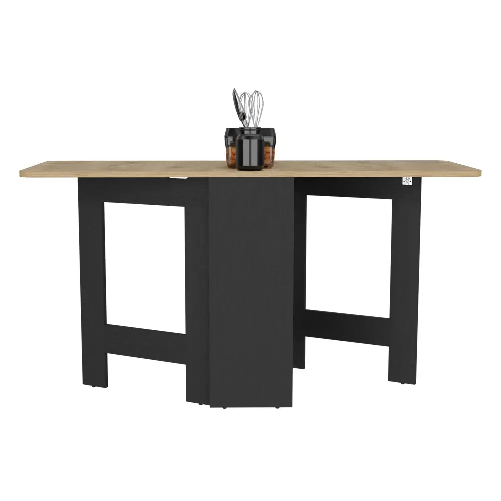 Folding Dining Table Evart Living Room Black Macadamia Multicolor Patio Table treevol furniture