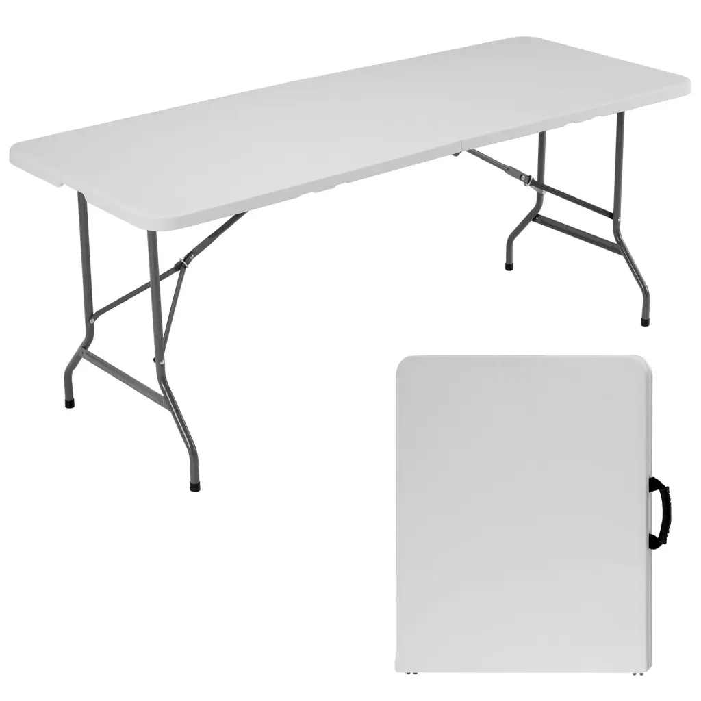 6Ft Folding Table Heavy Duty Outdoor and Indoor Use Carrying Case w2201