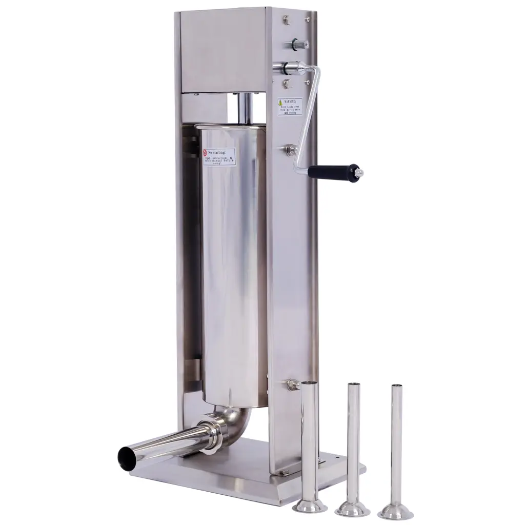 Stainless Steel Commercial Sausage Stuffer Dual Speed Vertical Sausage Maker Home Use g-h