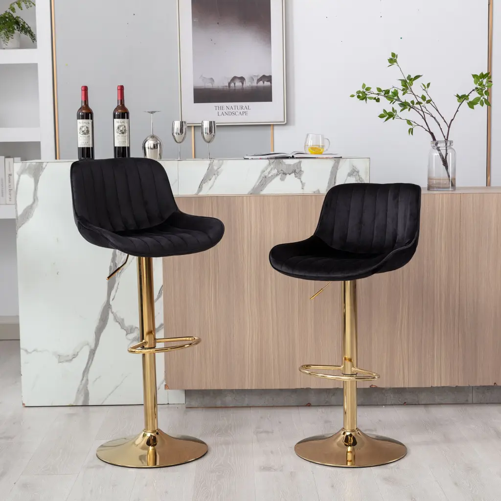 Chrome Footrest Swivel Height Adjustable Mechanical Lifting Base weehaa furniture