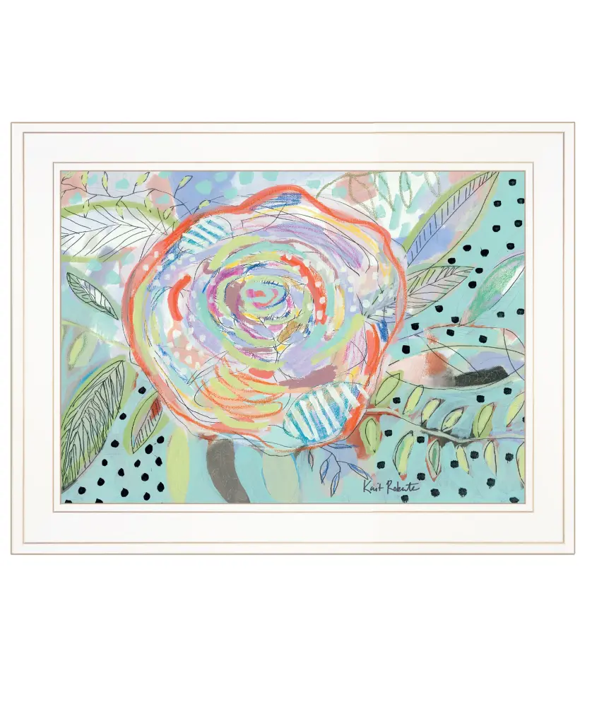 Bloom Yourself Kait Roberts Ready to Hang Framed Print White trendy decor 4u