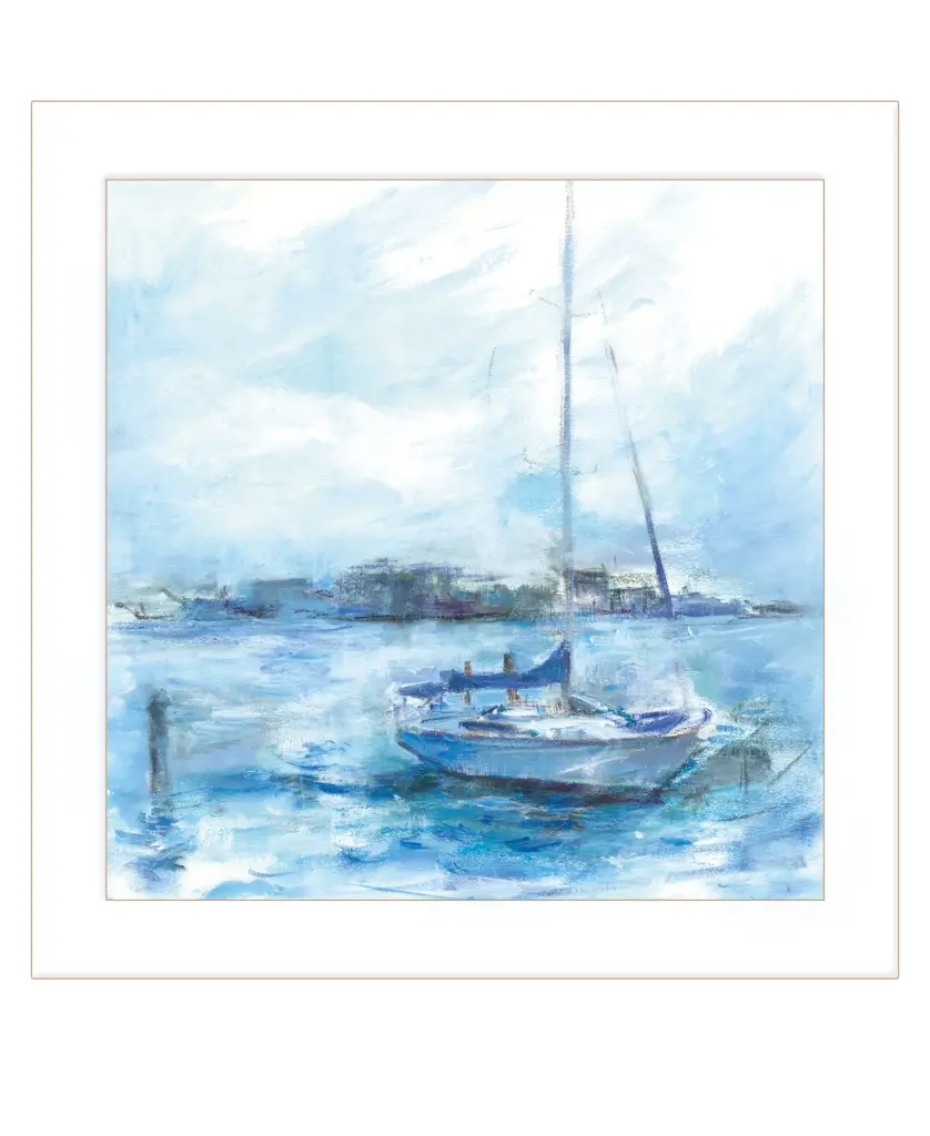 Serenity Sloop Tracy Owen Cullimore Ready to Hang Framed Print Wall Art trendy decor 4u