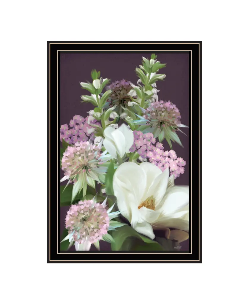 Wild Plum Bouquet Framed Print Houtilize Fenway Ready to Hang trendy decor 4u