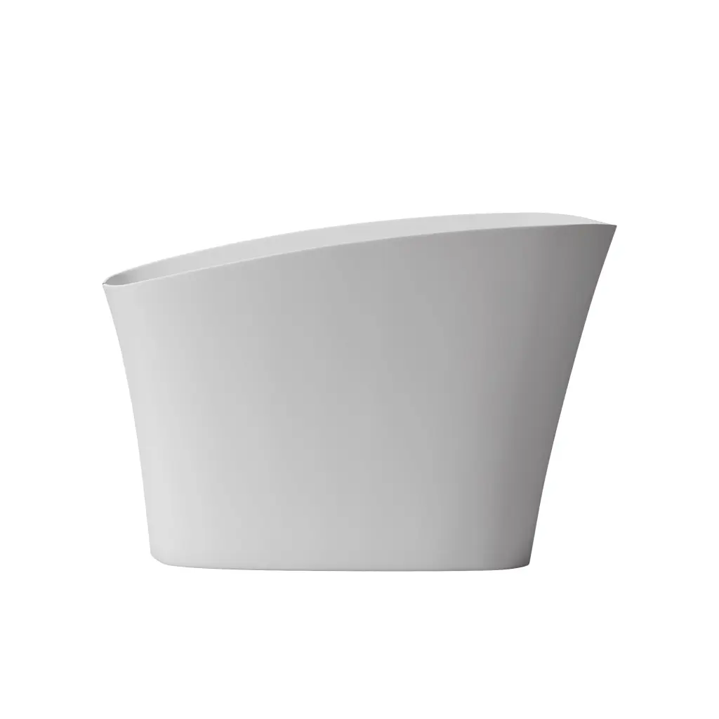 51" Small Size Solid Surface Stone Freestanding Bathtub White vovica