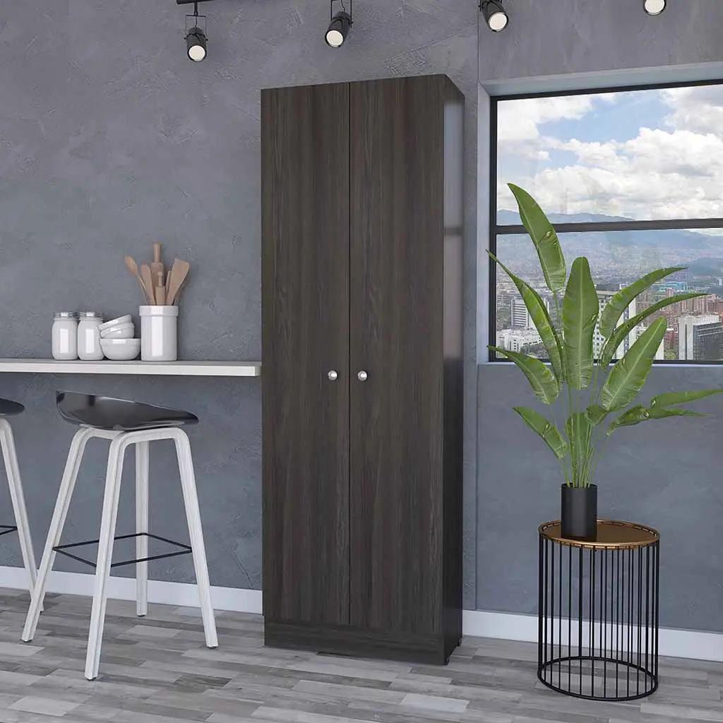 Virginia Double Door Storage Cabinet Five Shelves Freestanding Multicolor Home rta mubles colombia