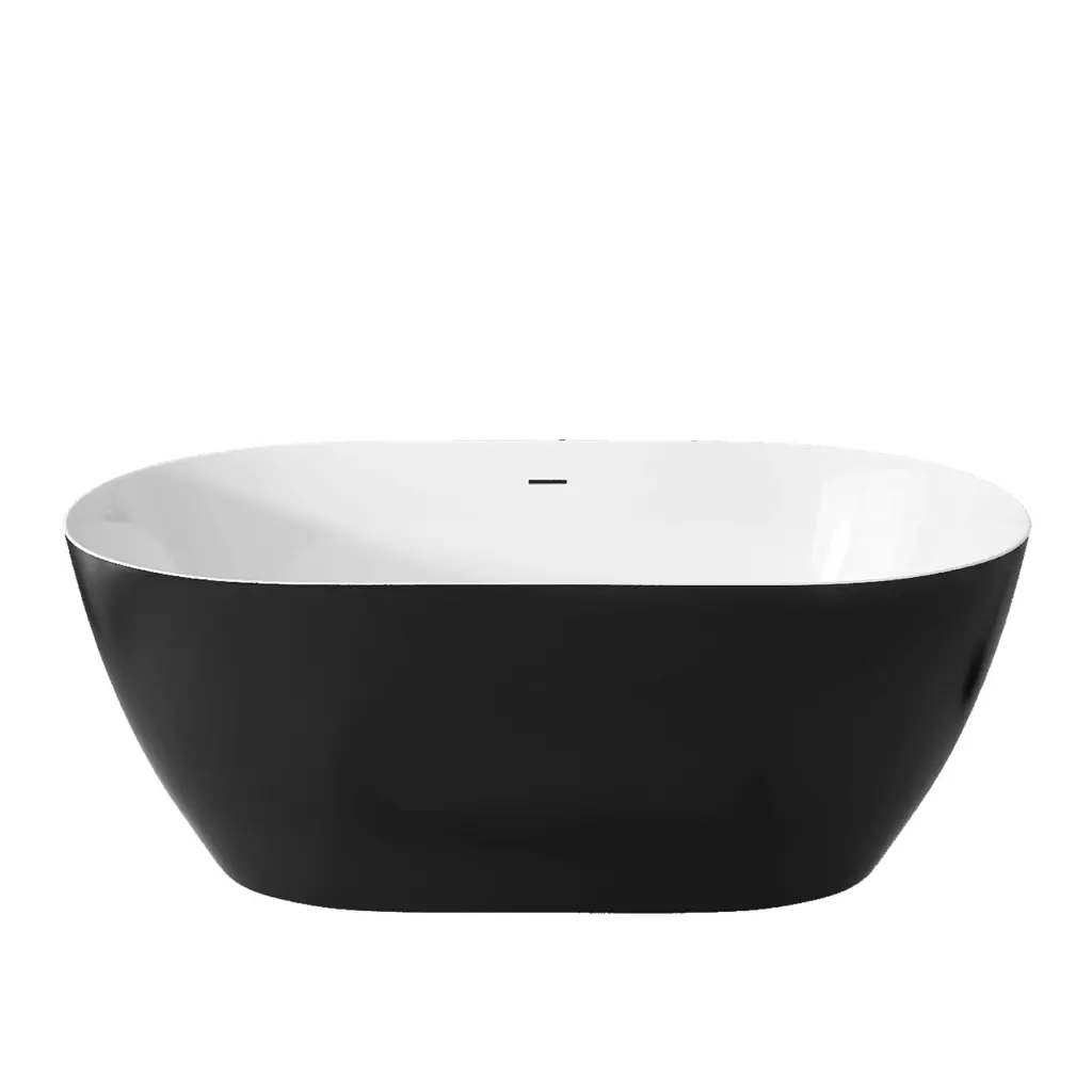 51 Inch Acrylic Free Standing Oval Soaking Tub Adjustable w995 bestgo