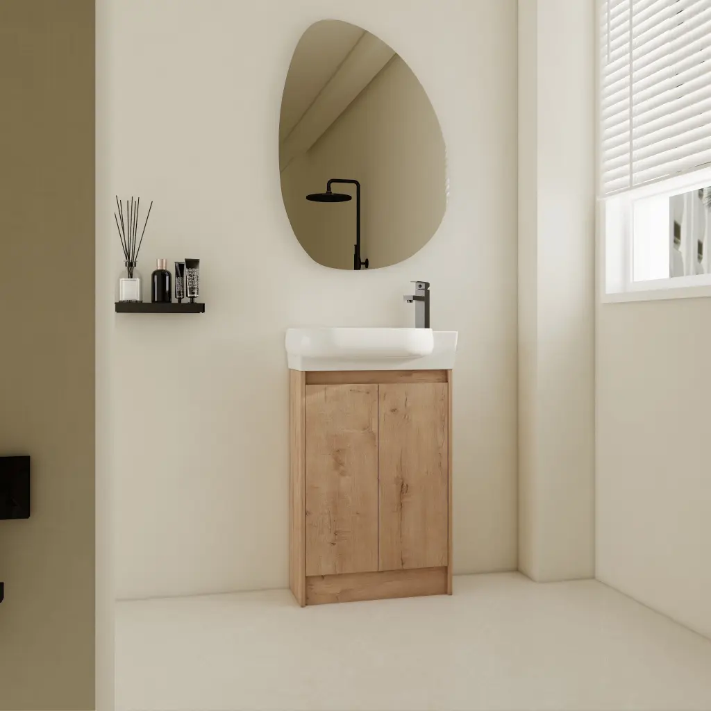 23" Freestanding Bathroom Vanity Sink Soft Close Doors Imitative Wood g-lemon