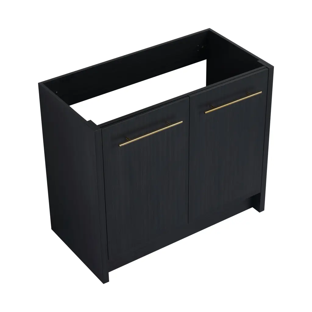 36 Inch Freestanding Bathroom Vanity Without Top Sink BVB09236BCT Black Modern Design g-lemon