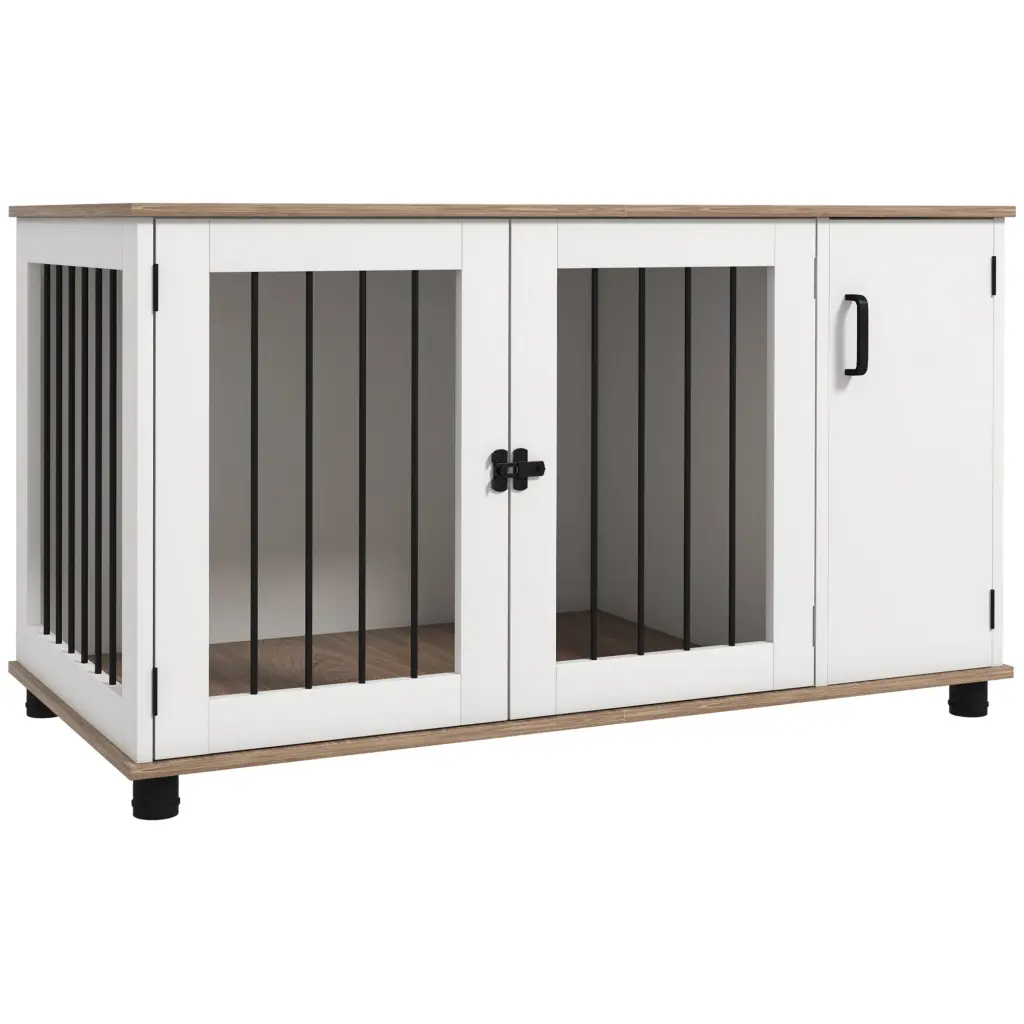 Pawhut Dog Crate Furniture Side End Table Storage Dog Kennel Living Room aosom business