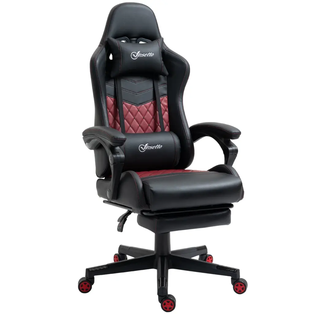 Vinsetto Racing Gaming Chair Diamond PU Leather Office Gamer Chair aosom business