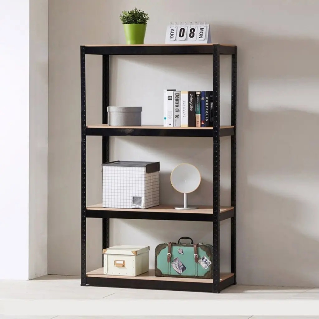 Storage Rack Shelving Unit 4 Tier Steel Garage Shelf Organization grainbuds-y