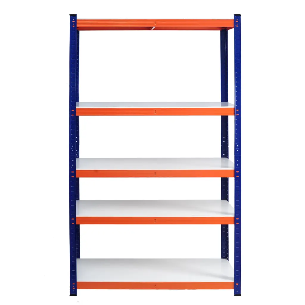 Capacity Garage Storage Shelves Heavy Duty Blue and Orange Iron Shelving Units Organizing Tools qdxfl