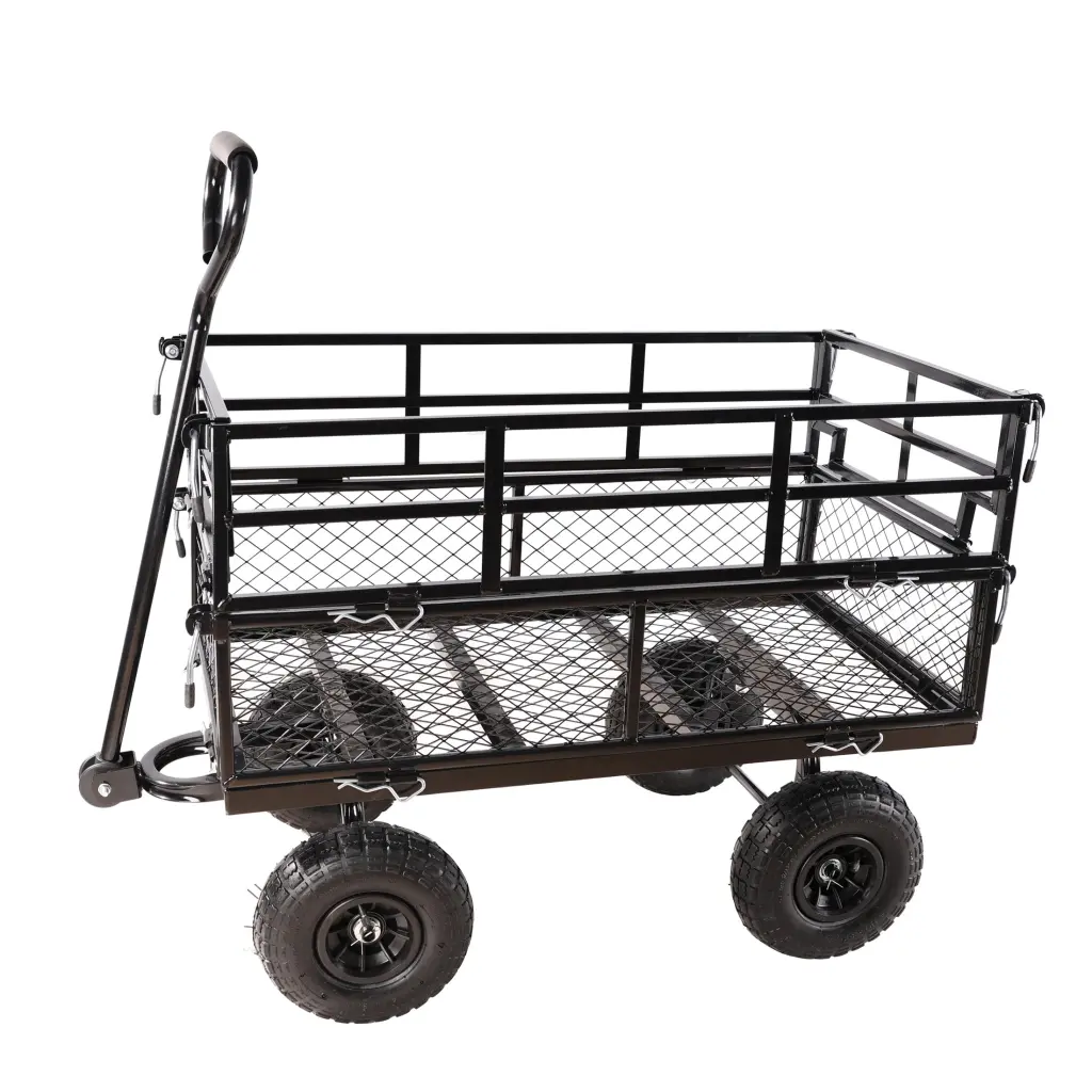 Black Double Fence Functionality Cart Wagon Cart Garden Cart Trucks Make It qdxfl