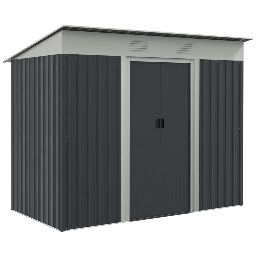 Outsunny 7' X 4' Metal Lean To Garden Shed Outdoor Storage Shed Tools aosom business