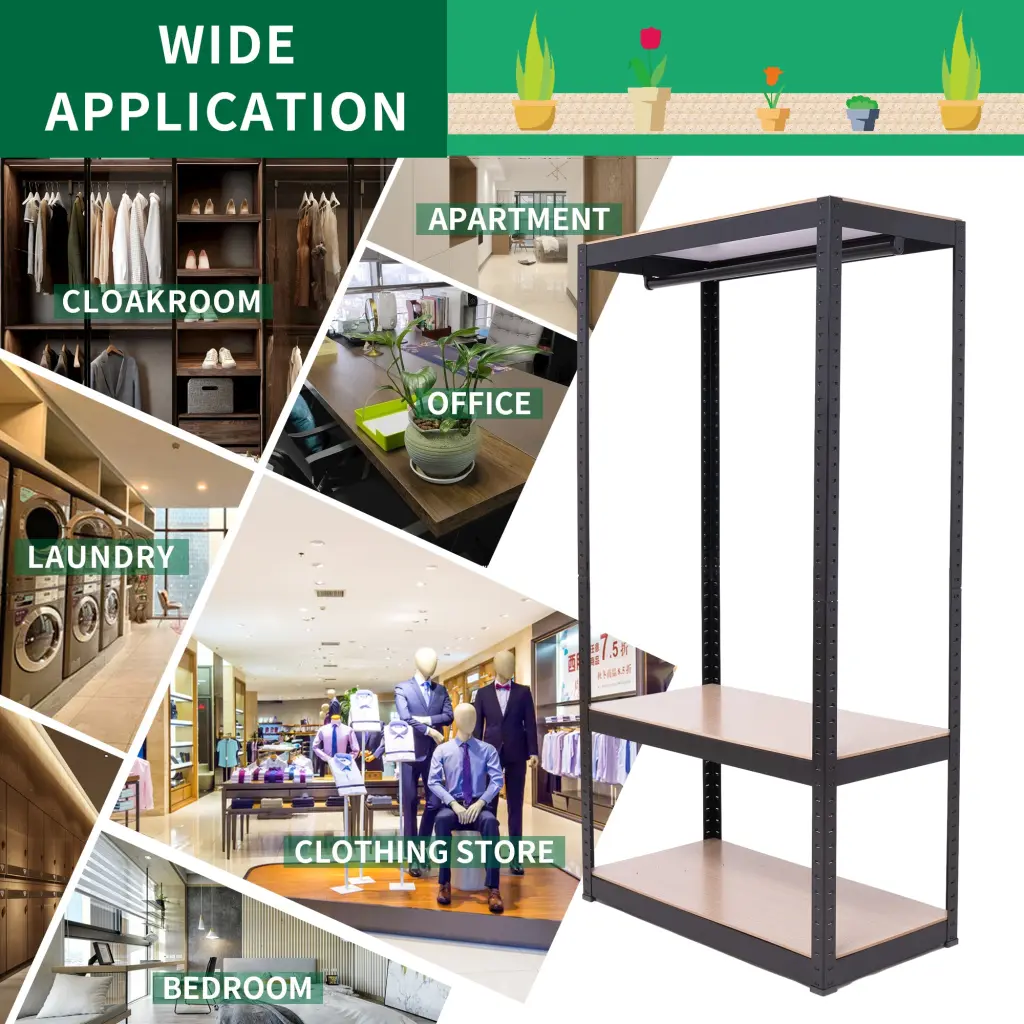 Heavy Duty Clothing Garment Rack Freestanding Travel-friendly Garment Rack Home or Store grainbuds-y
