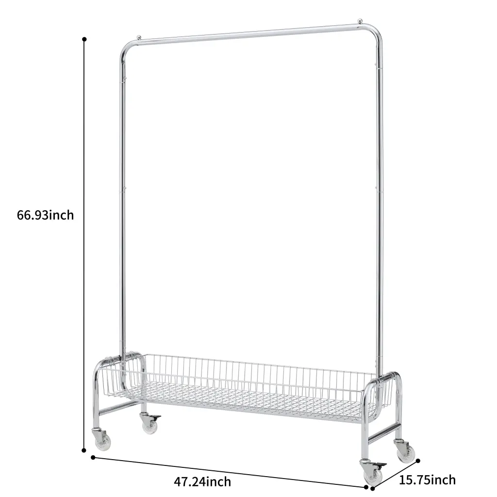 Garment Rack Binquireet On Wheels Rolling Clothes Rack Hanging Clothes Storage rnb