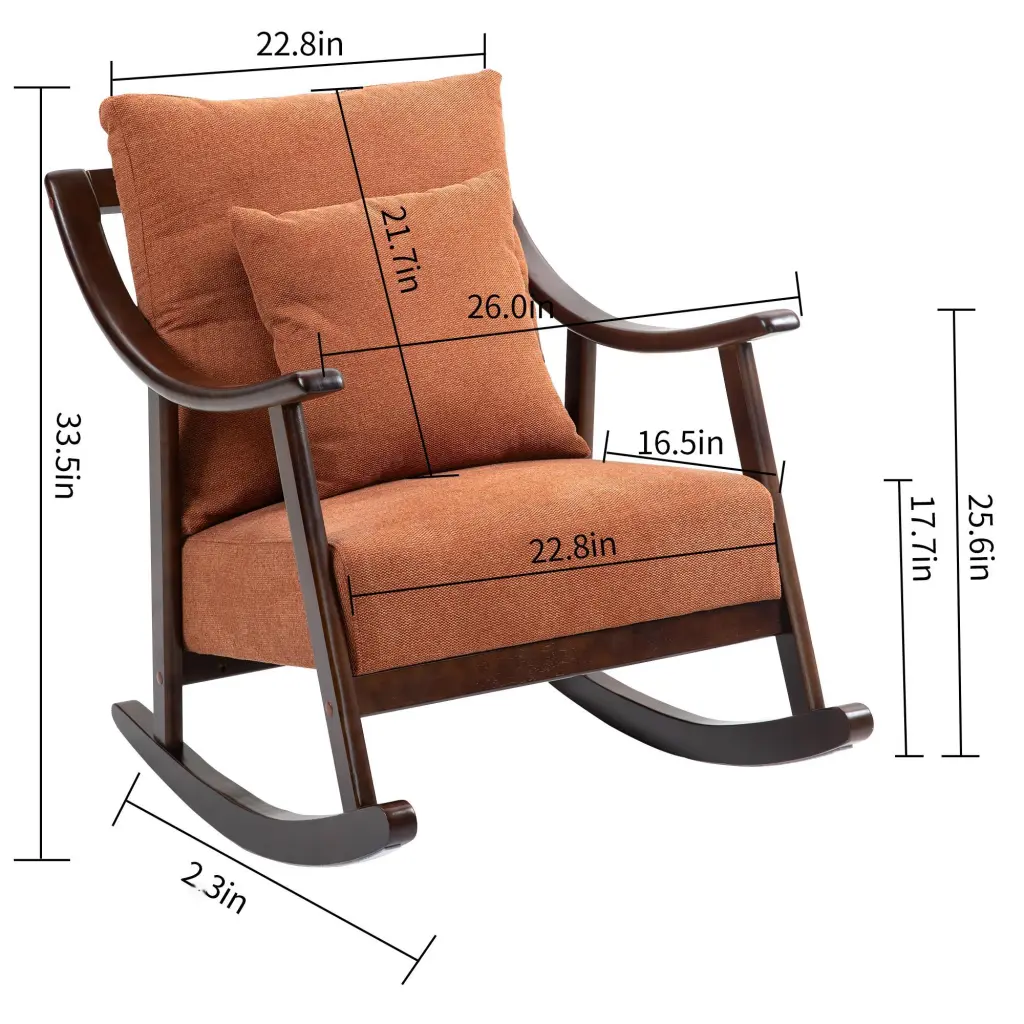 Woven Fabric Mid Century Modern Accent Chairs Comfy Upholstered Glider Living Room w2530