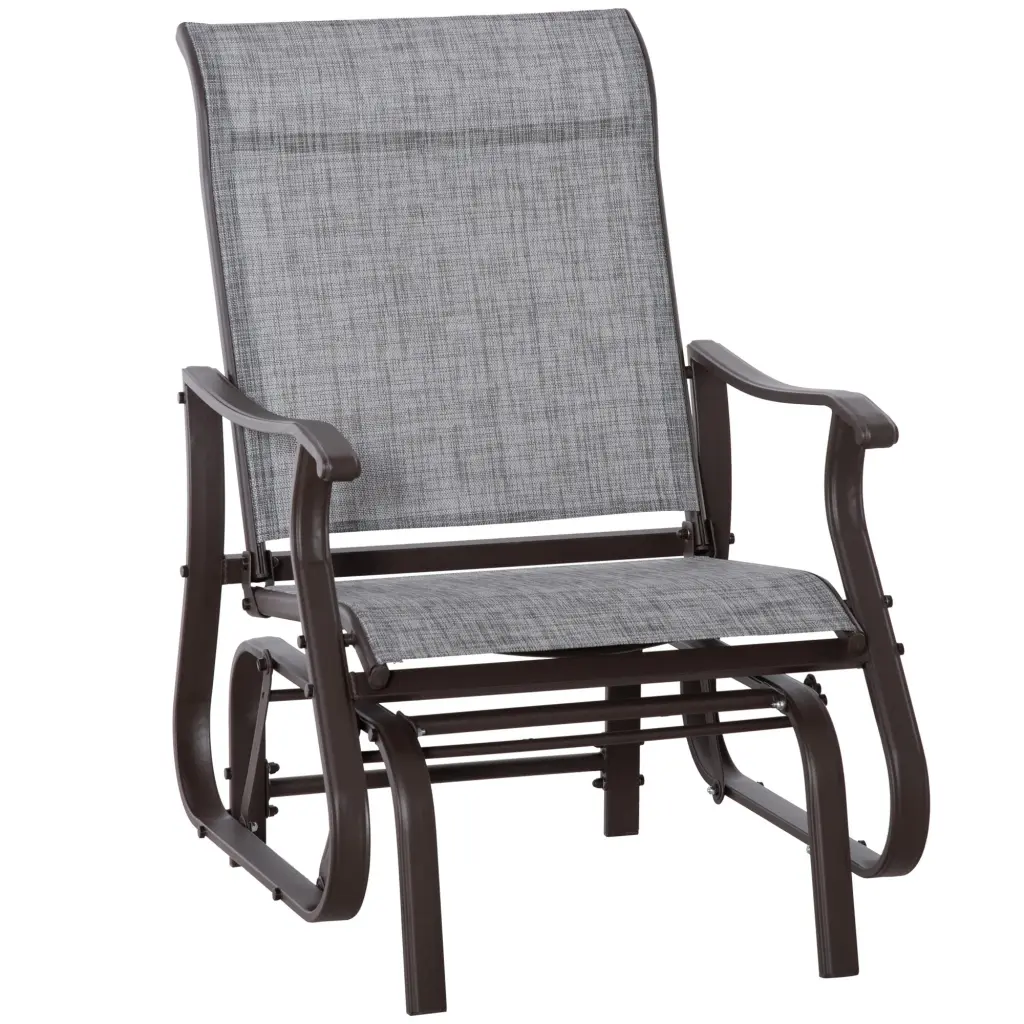 Outsunny Outdoor Glider Chair Steel Frame Patio Relaxation Chair aosom business