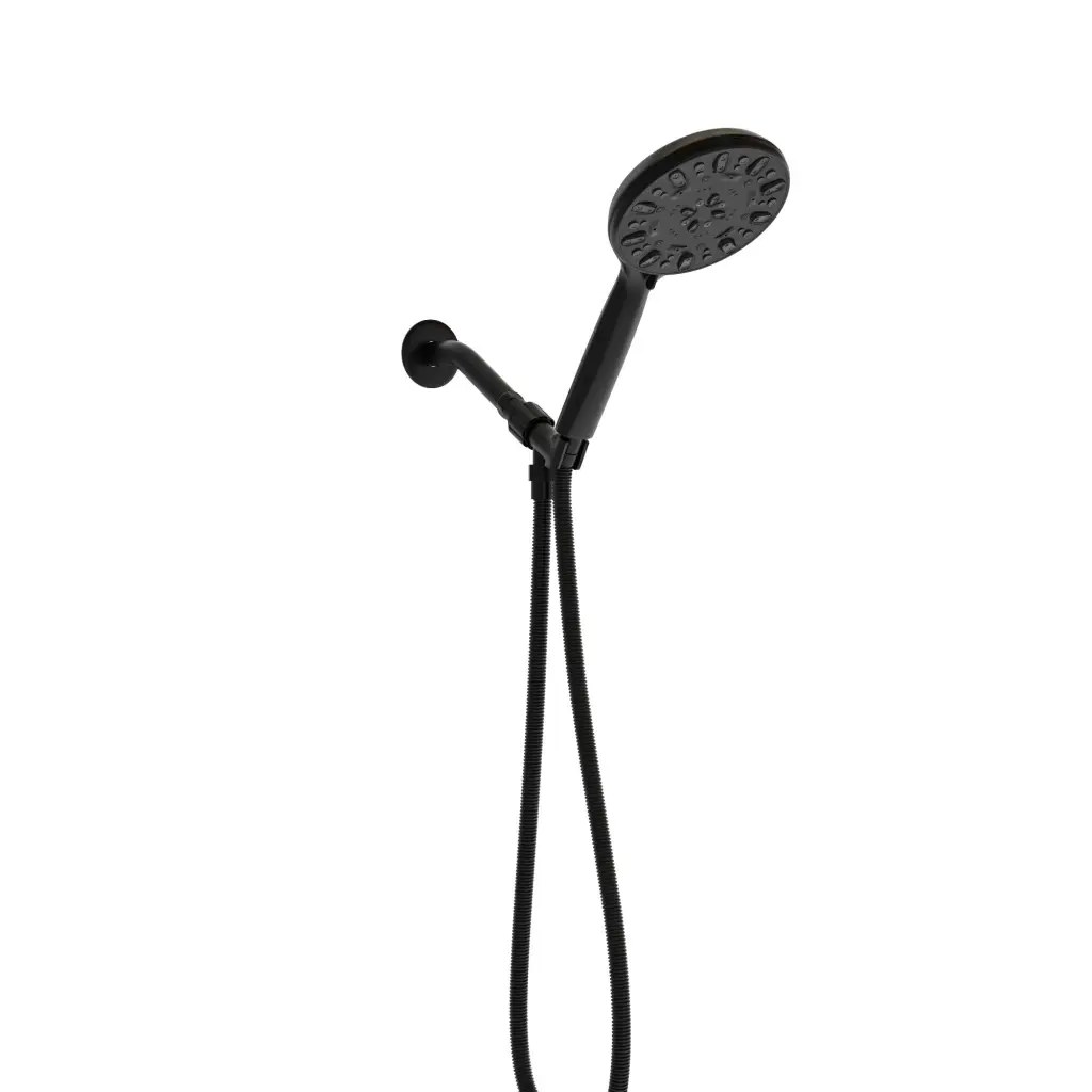 Multi Function Adjustable Hand Shower 7 Function Matte Black Hand Shower lordear