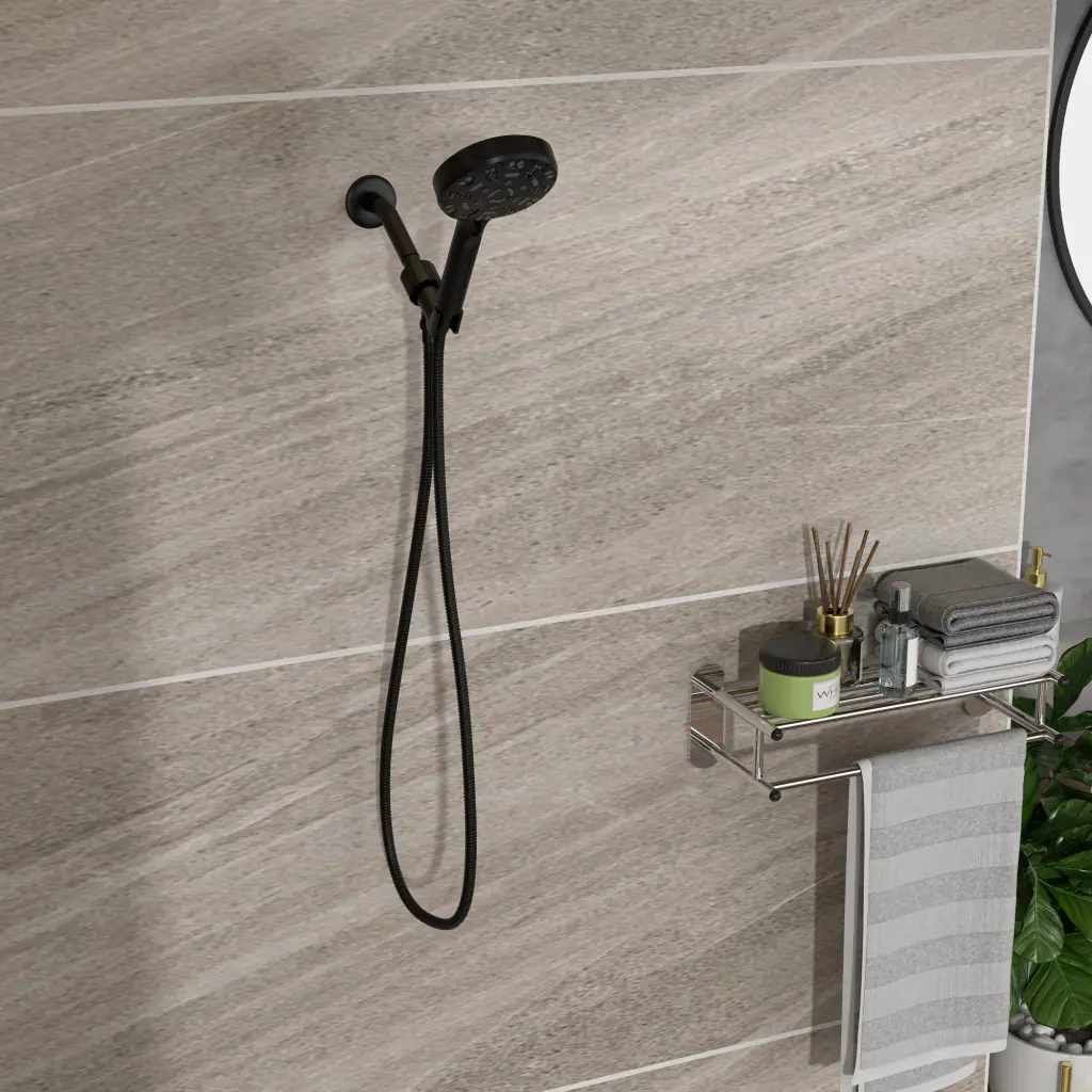 Multi Function Adjustable Hand Shower 8 Function Matte Black lordear